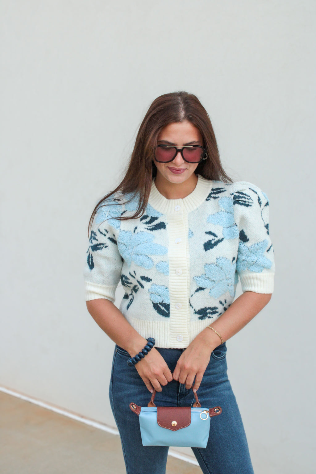 Bella Floral Short Sleeve Cardigan