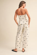 Zoe Strapless Top And Barrel Pants Set