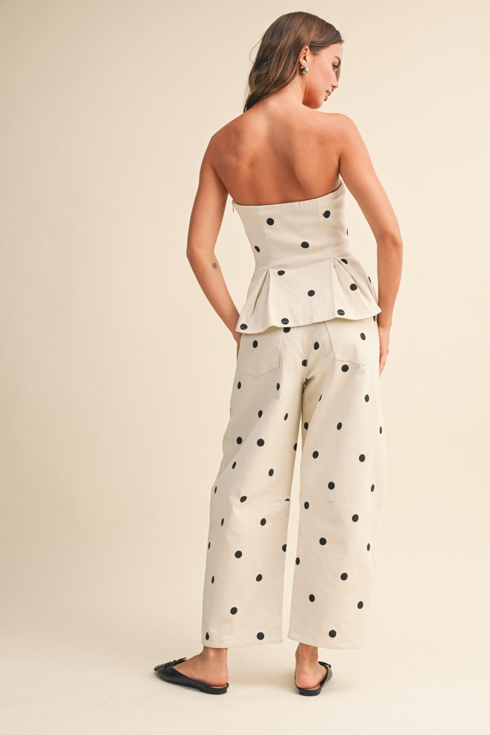 Zoe Strapless Top And Barrel Pants Set