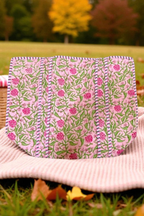Claire Pink Floral Patterned Tote Bag