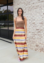 Leah Striped Maxi Skirt
