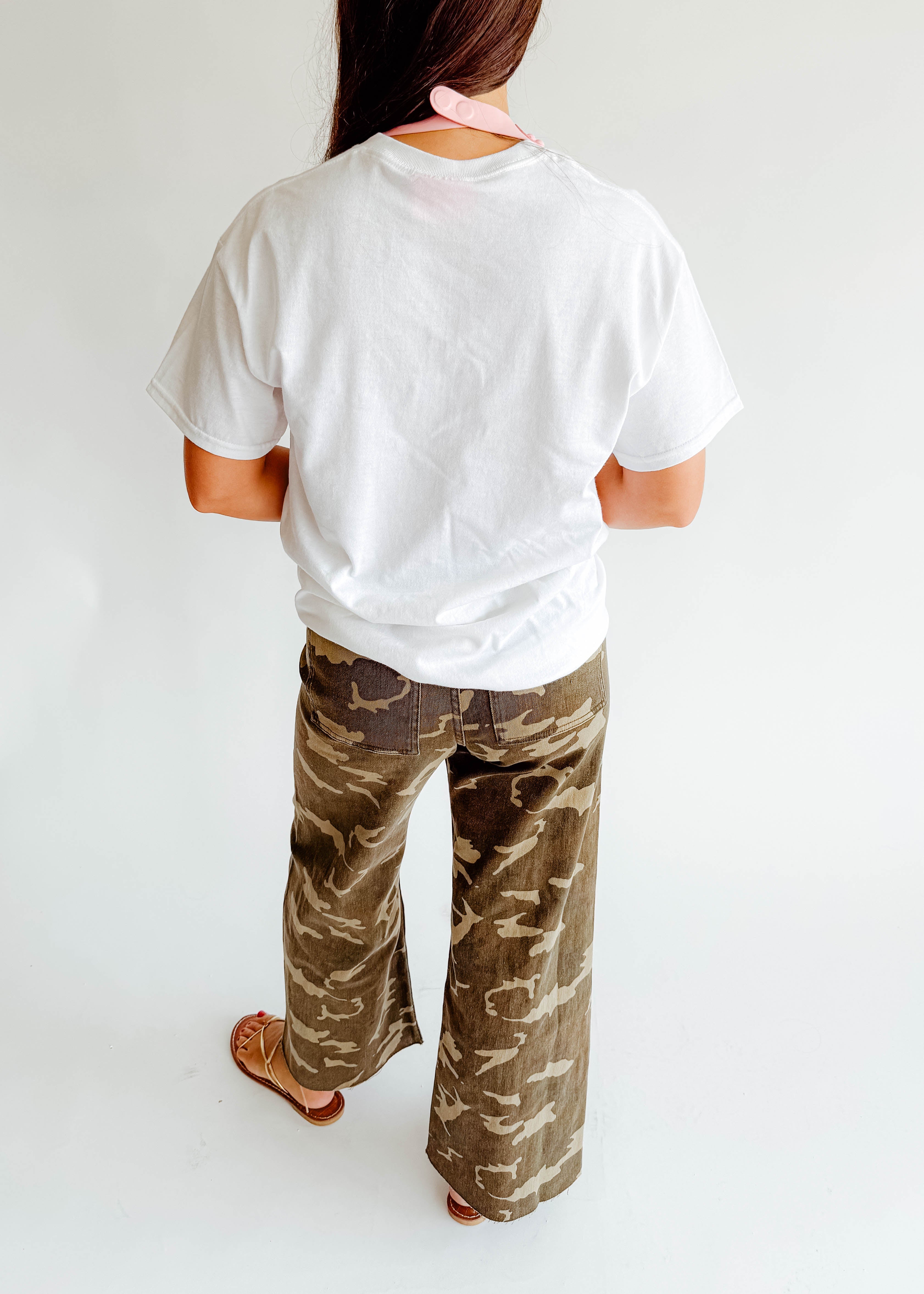 Tara Wide Leg Camo Pants