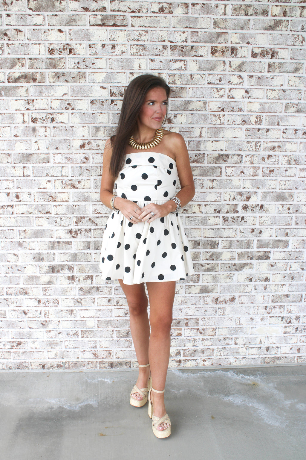 Cecilia Polka Dot Romper