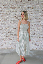 Lauren Striped Midi Dress