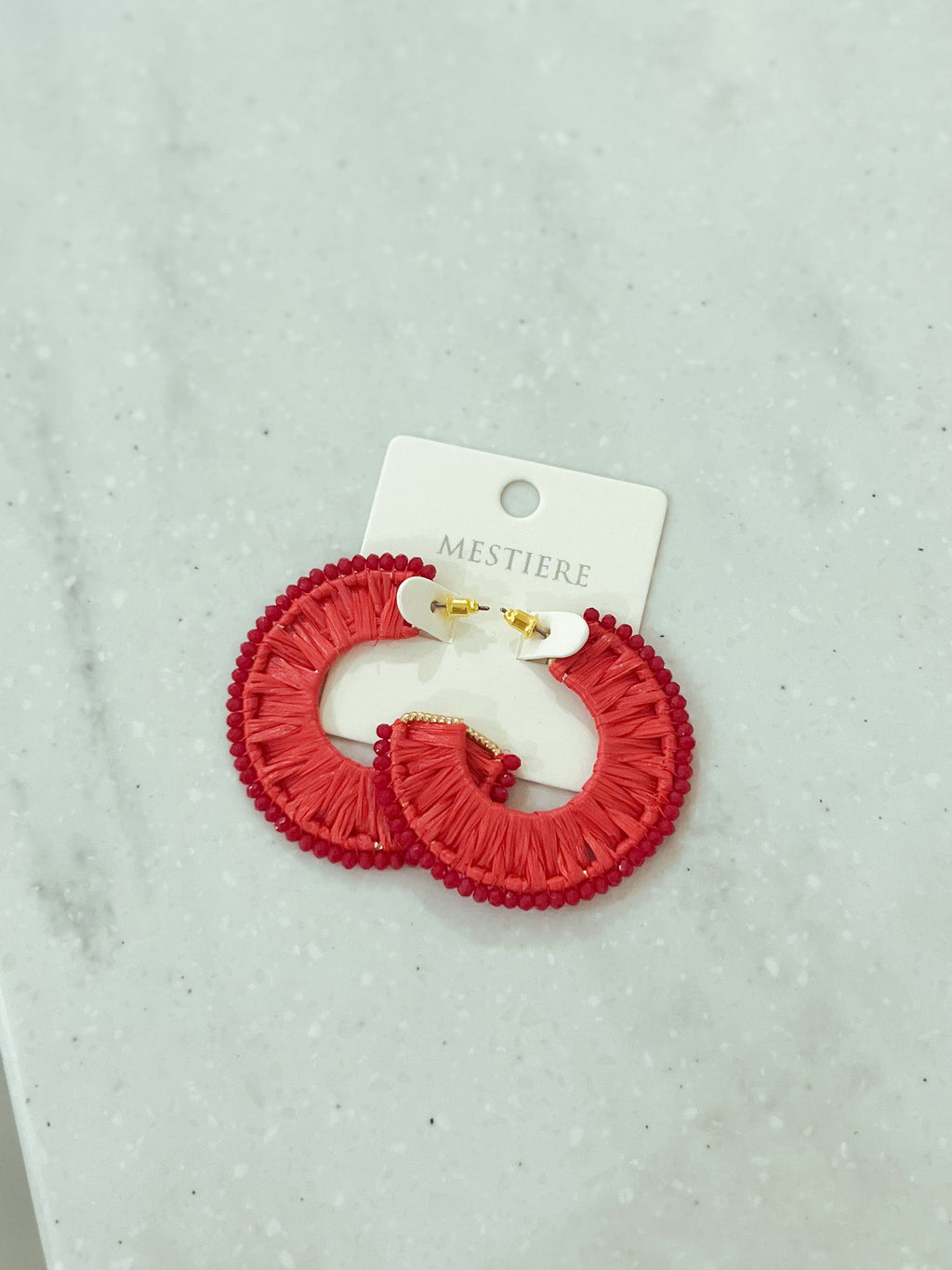 Bella Beaded Raffia Earrings