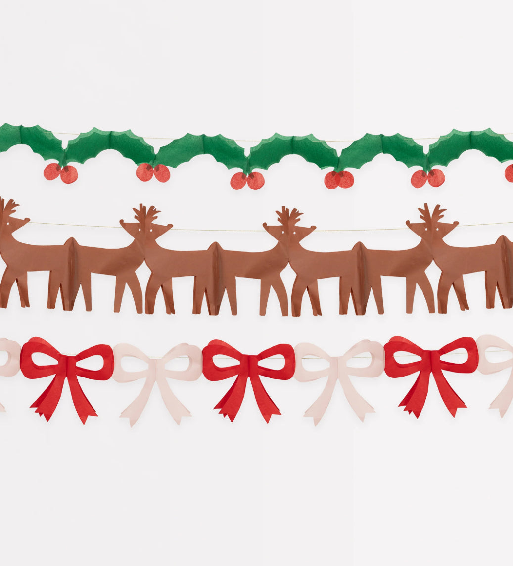 Tissue Paper Christmas Garlands
