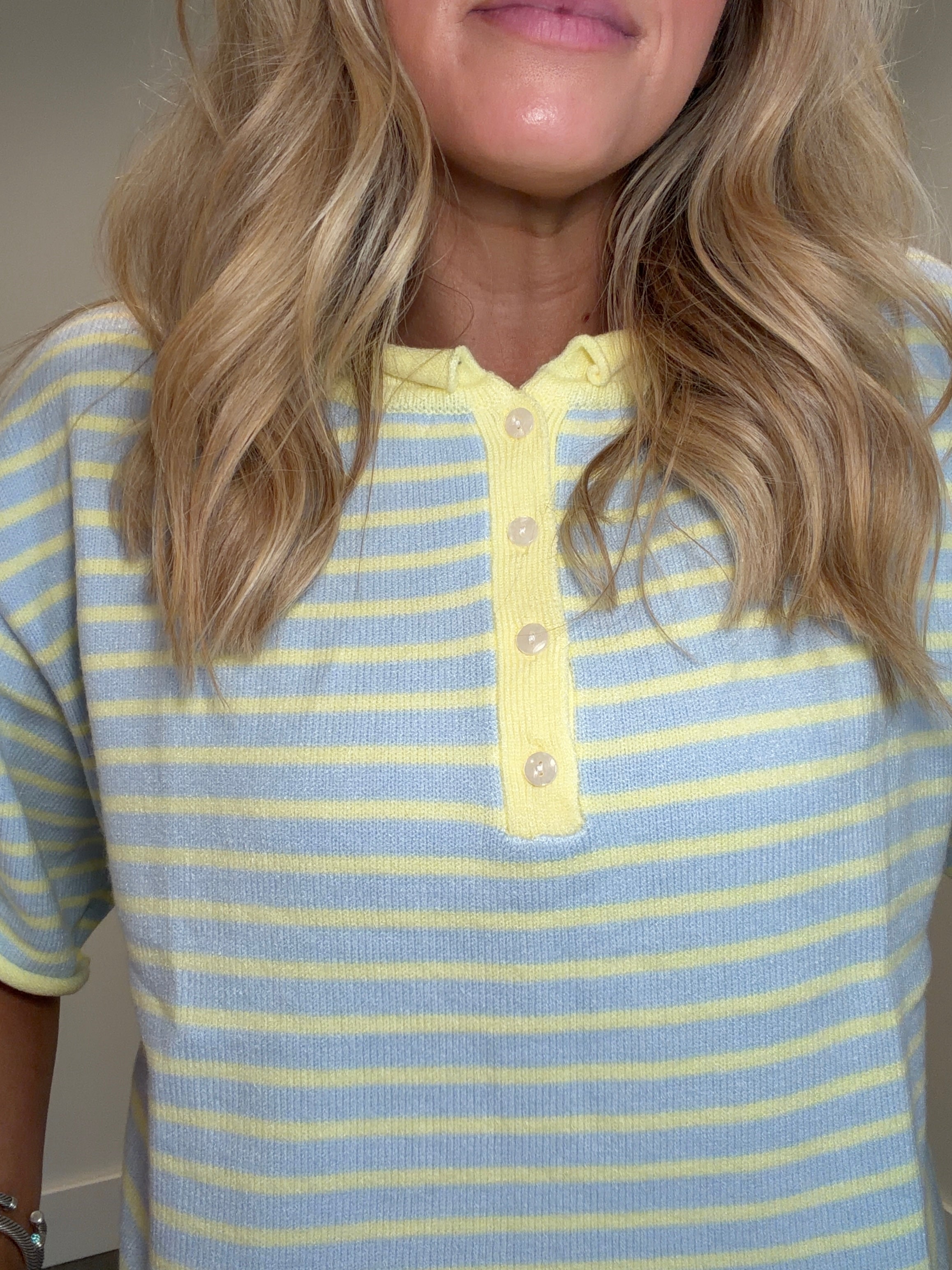 Short Sleeve Button Cardigan
