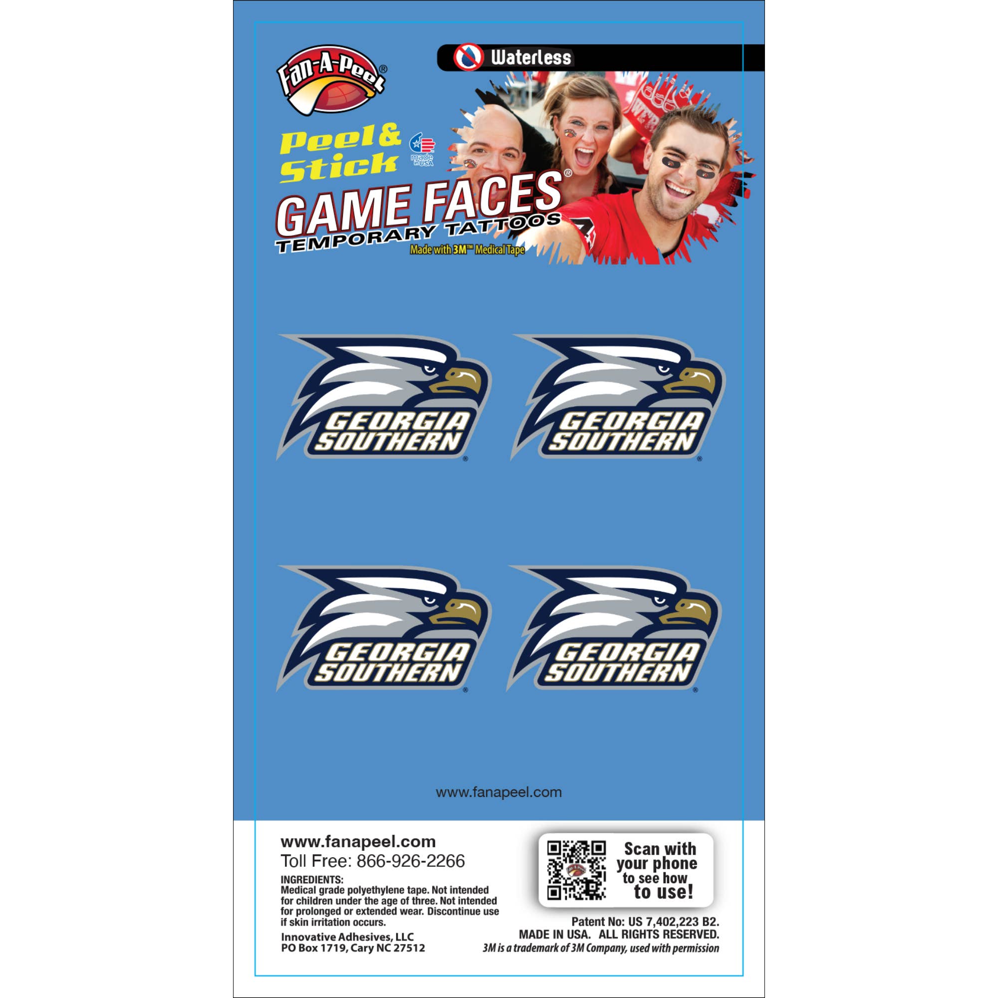 Georgia Southern Game Faces® Temporary Tattoos