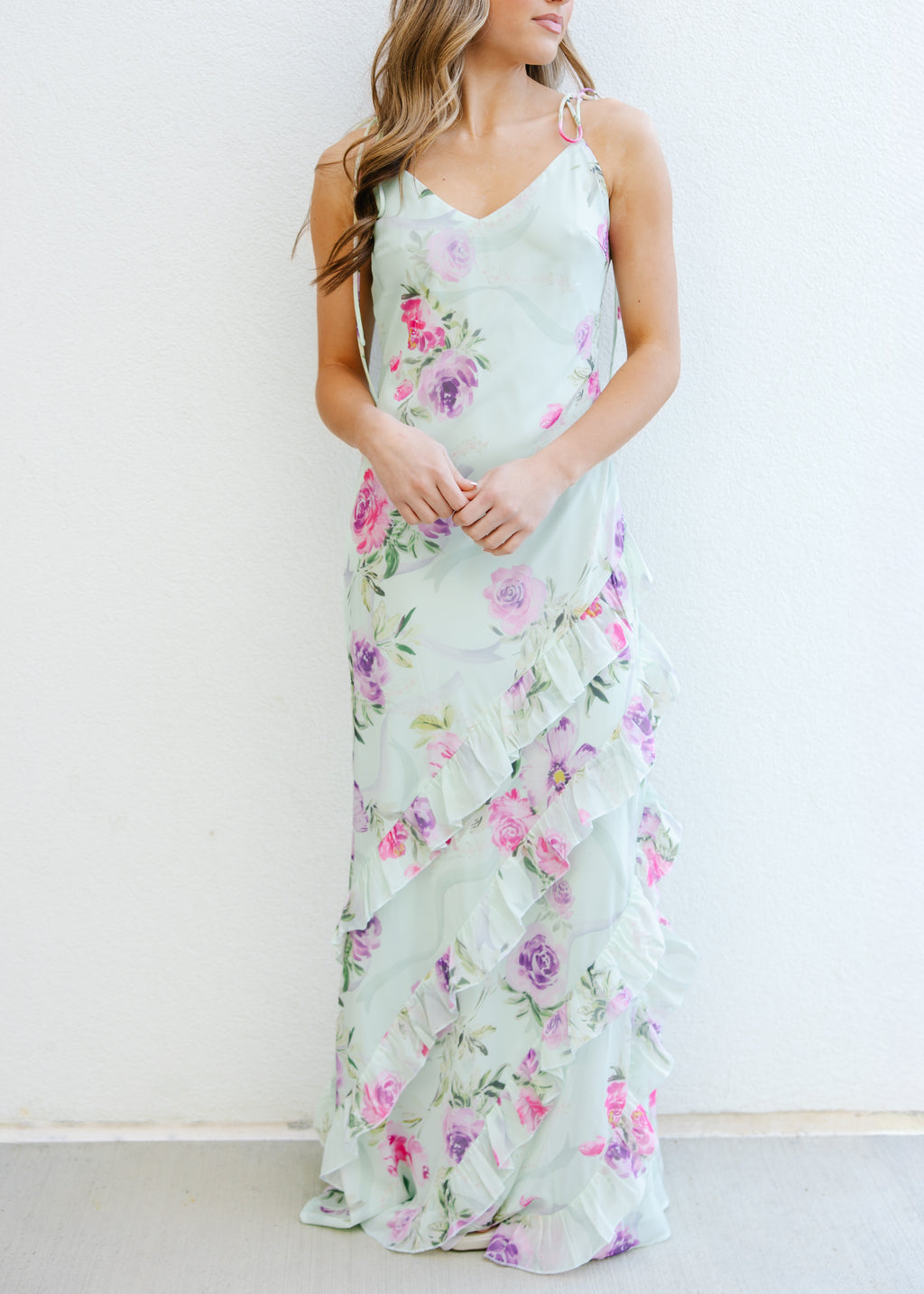 Garden Romance Ruffle Maxi Dress