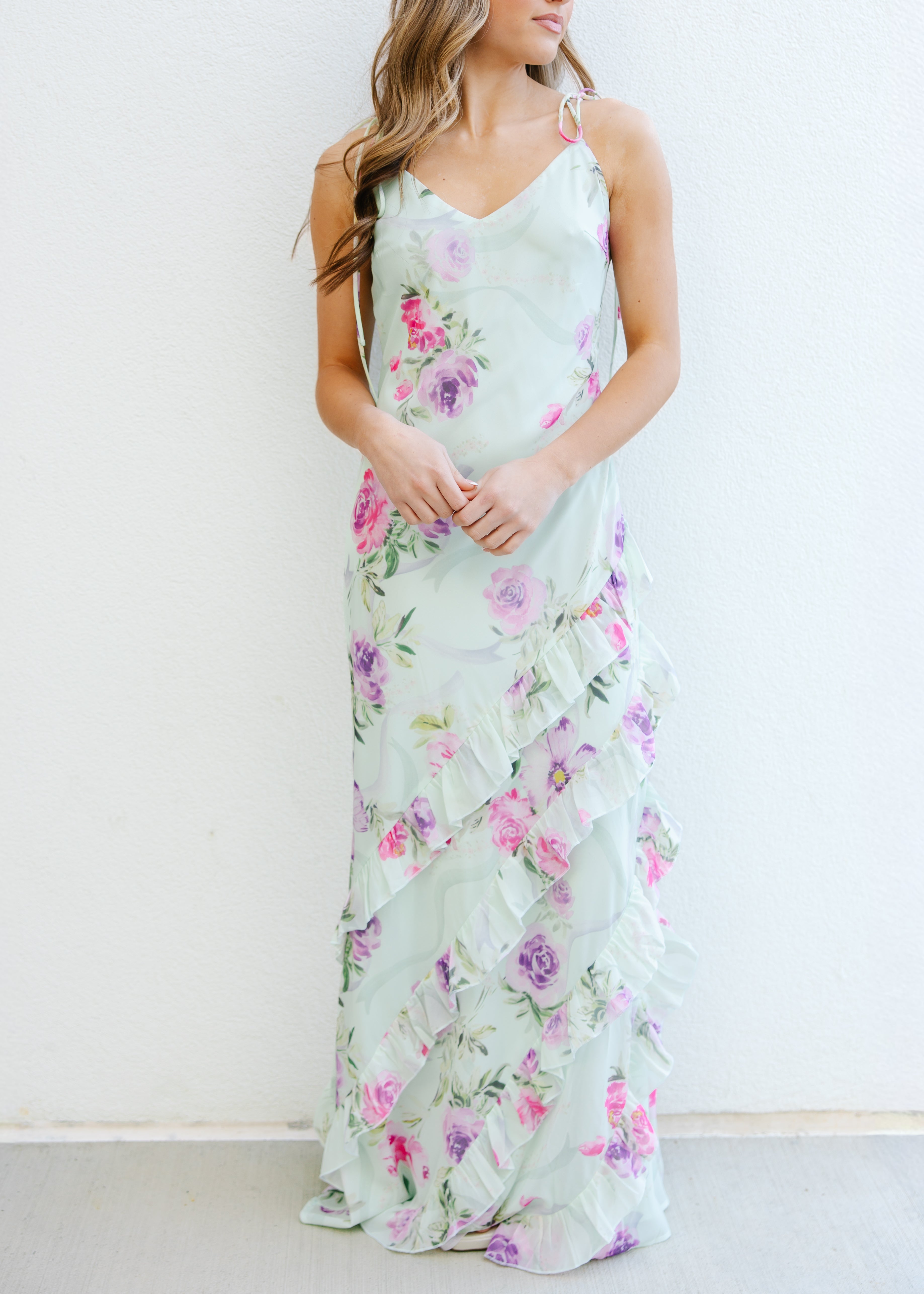Garden Romance Ruffle Maxi Dress