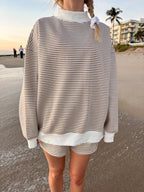 Graham Striped Mock Neck