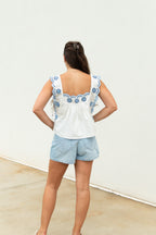 Elisa Eyelet Embroidered Top