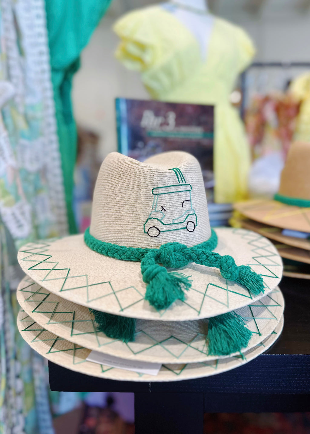 Green Riding Hat Green Golf Cart Hat – The Swank Company