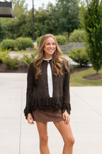 Odele Fringe Hem Cardigan