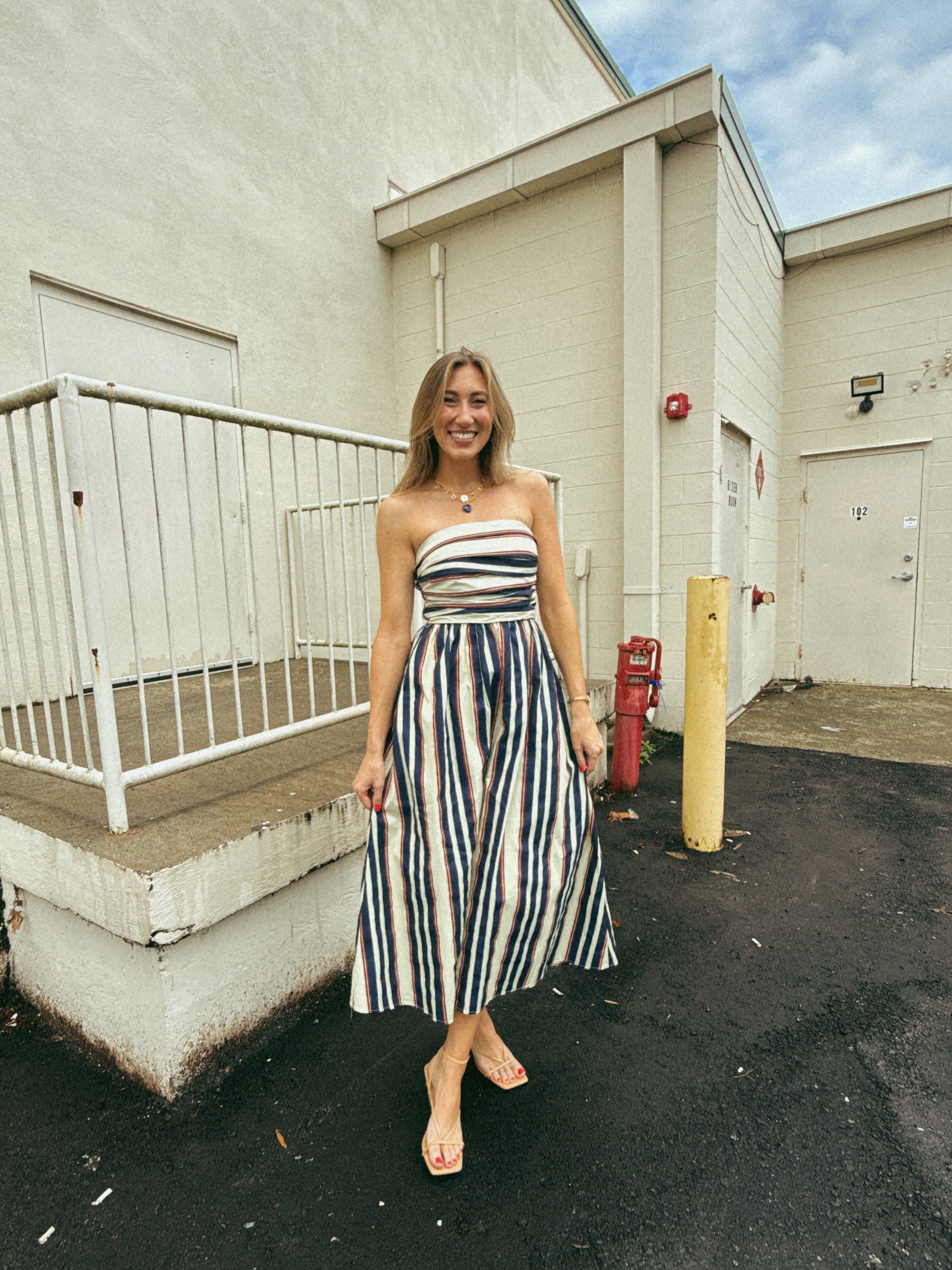 Channing Striped Maxi Dress