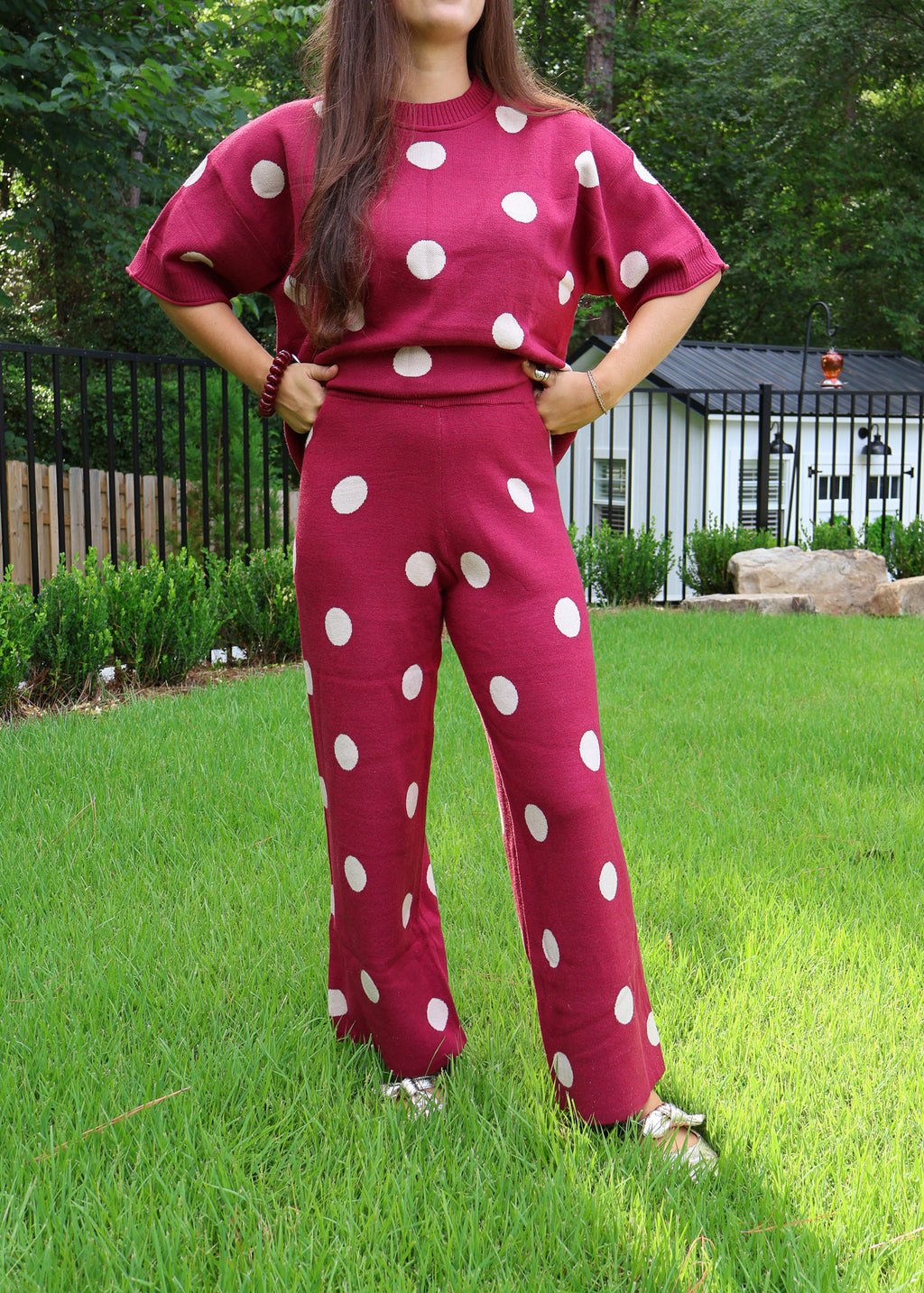 Gemma Polka Dot Knit Pants