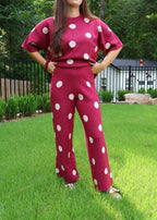 Gemma Polka Dot Knit Pants