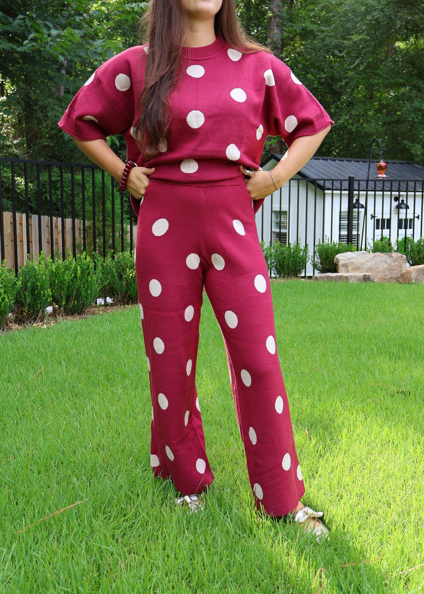 Gemma Polka Dot Knit Pants