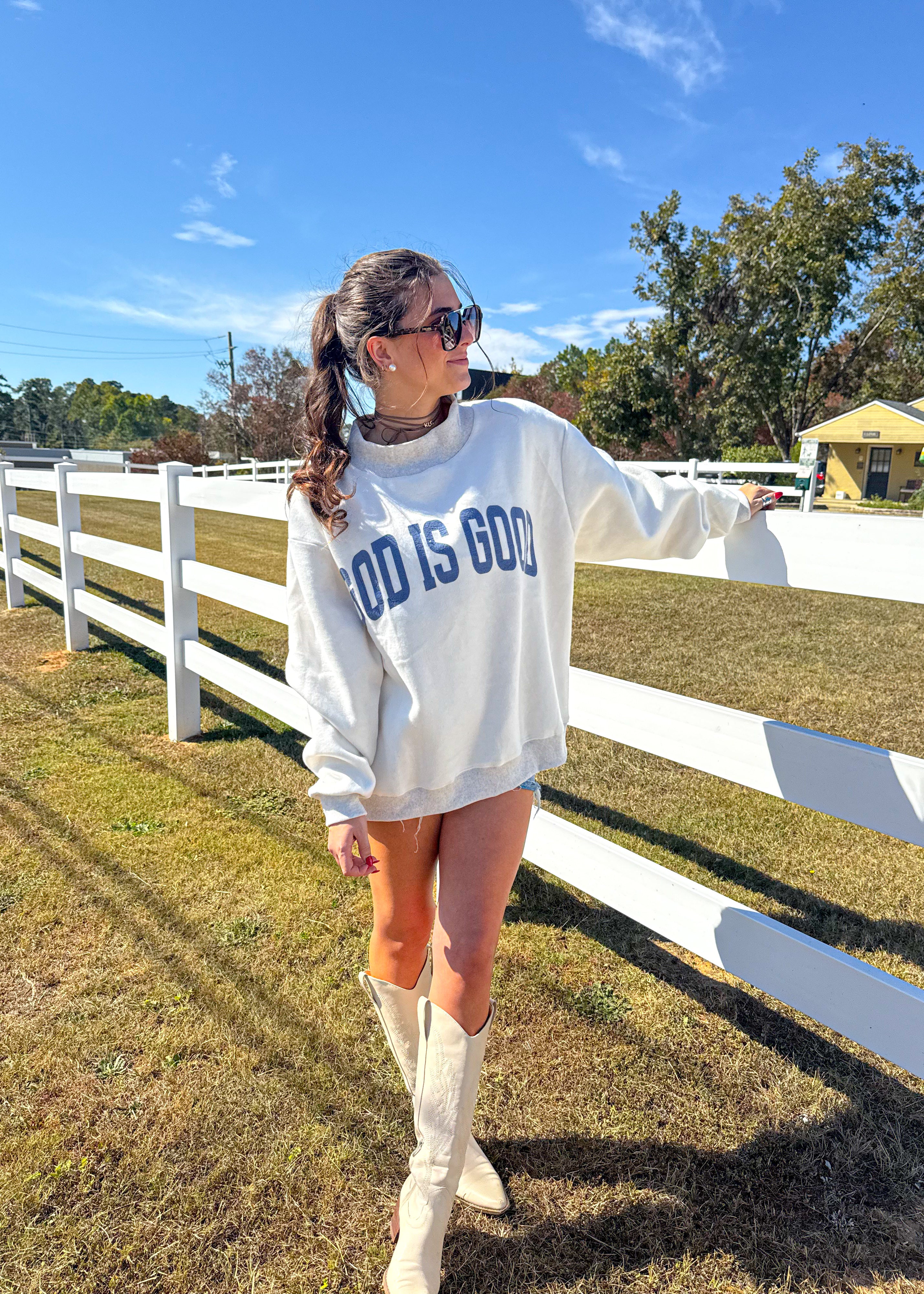 Jesus Reversible Mock Neck Sweatshirt