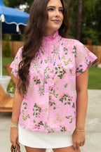 Light Meadow Ruffle Blouse