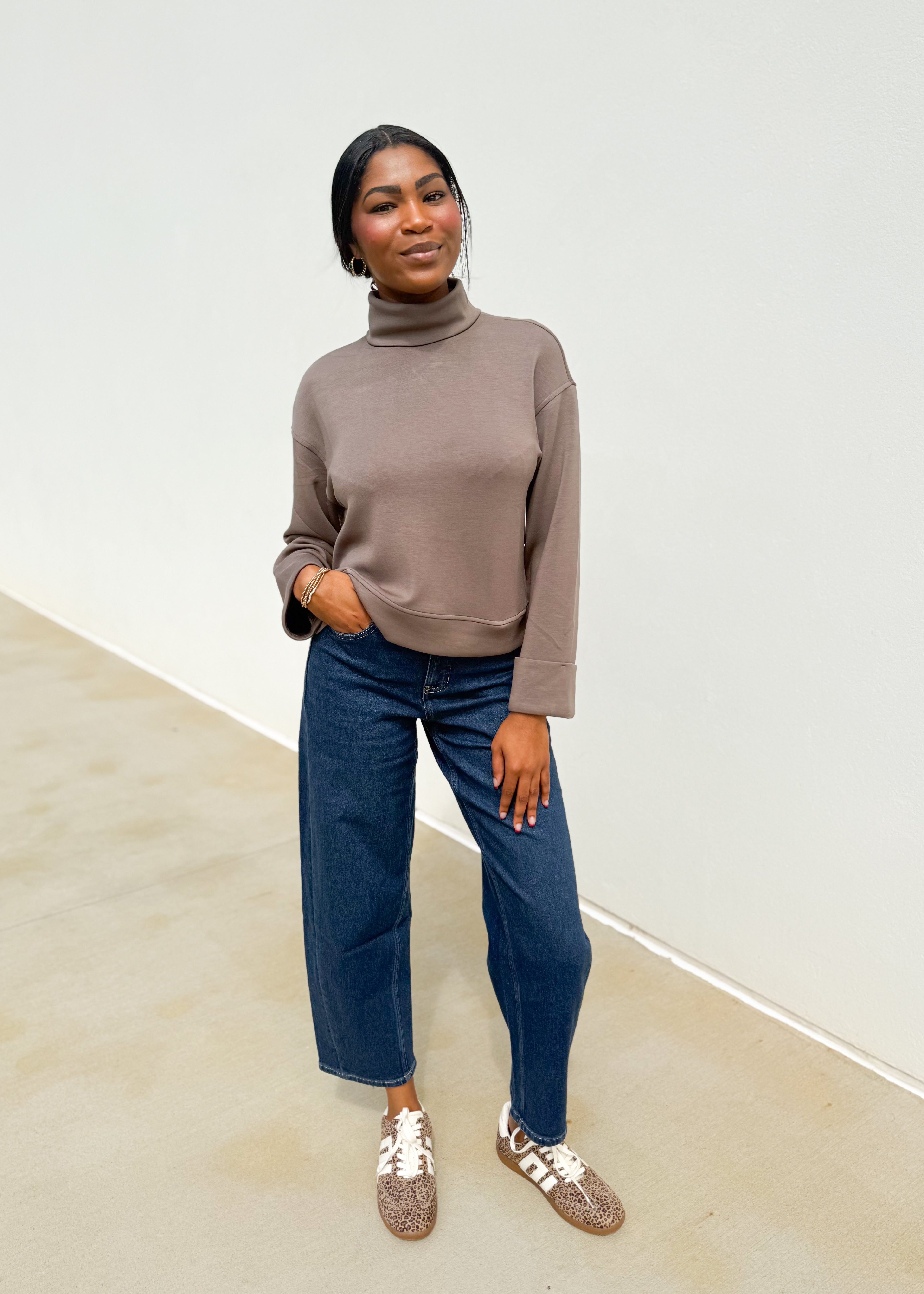 AirEssentials Cropped Turtleneck