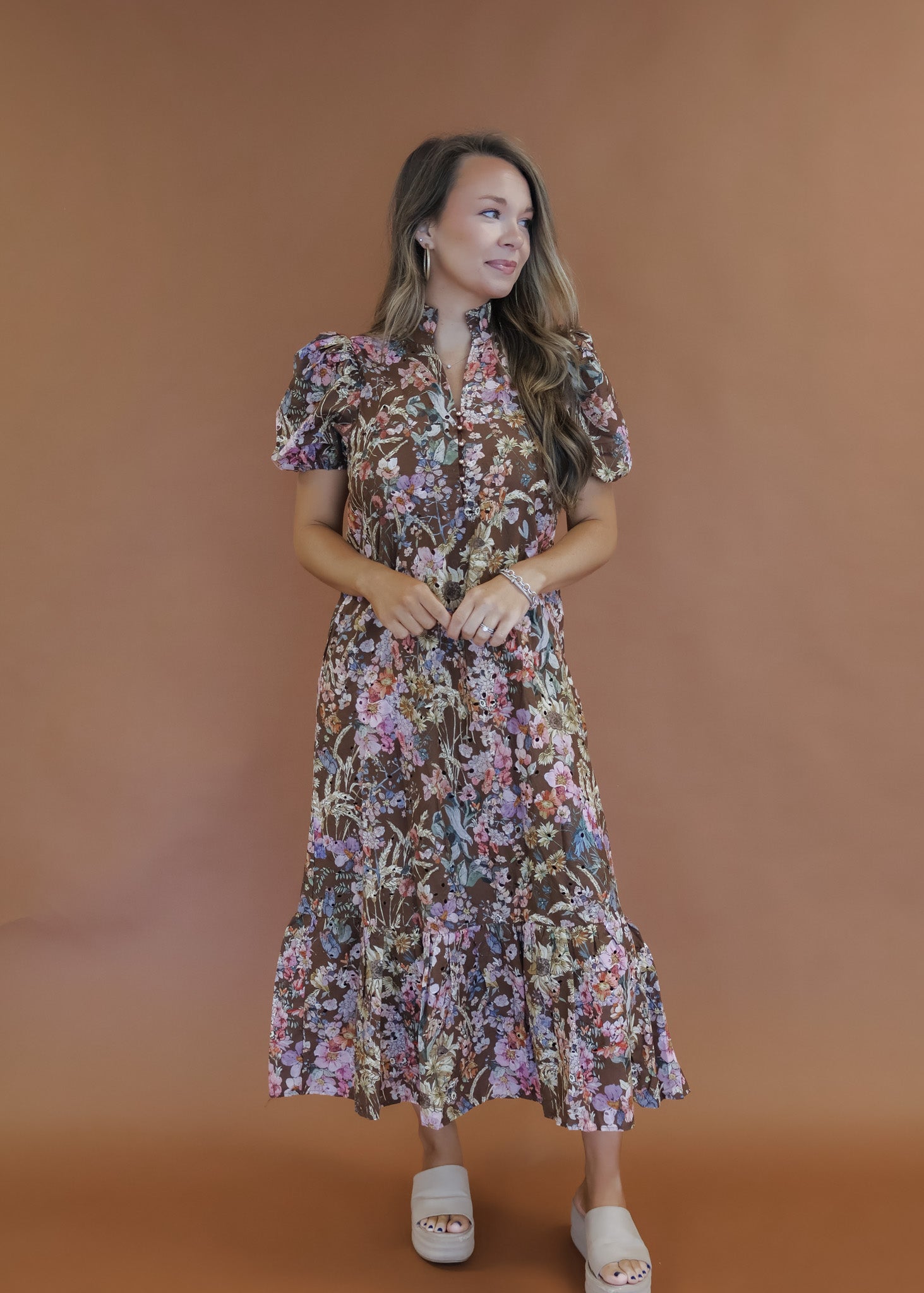 Simone Floral Midi Dress