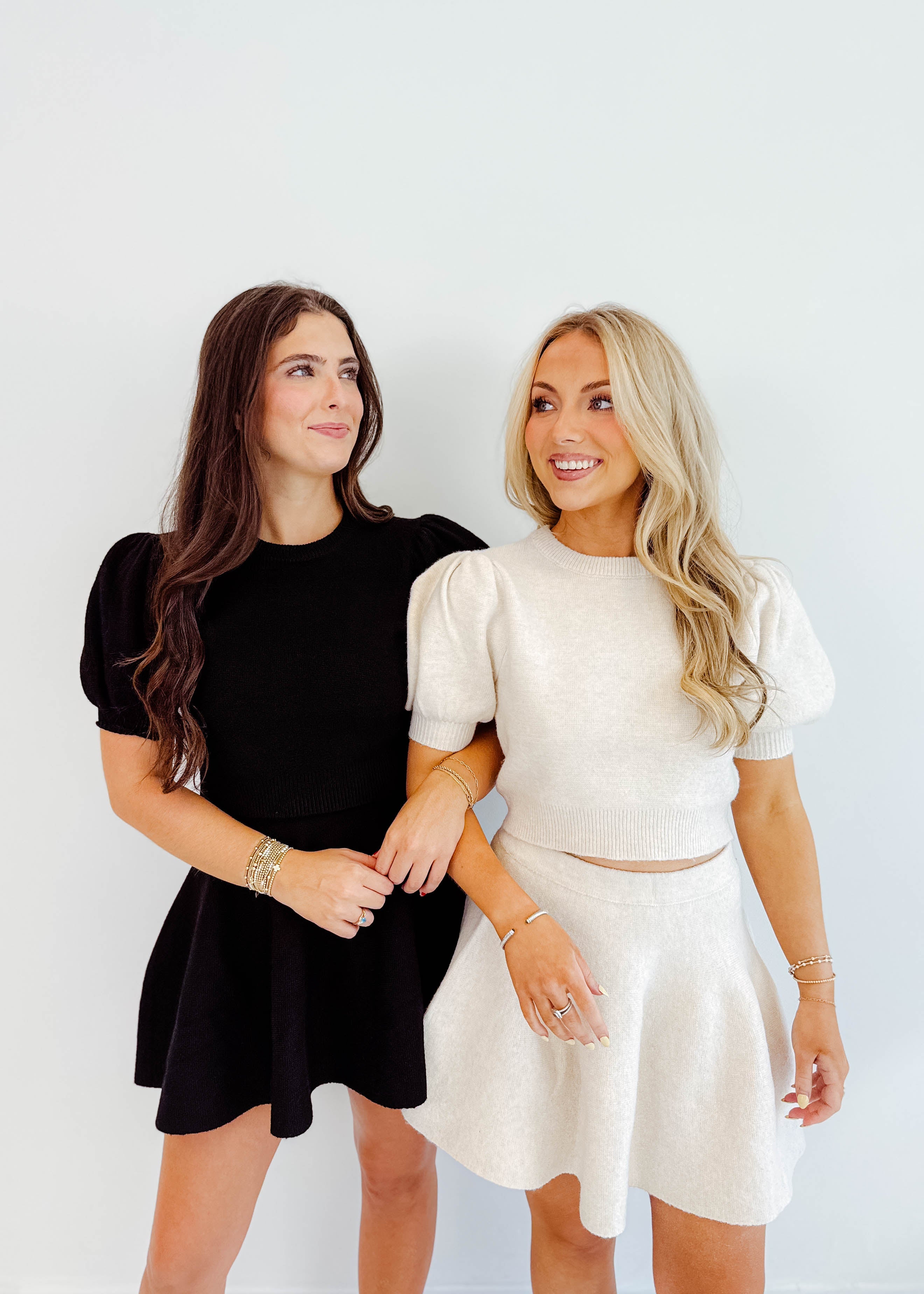 Chloe Puff-Sleeve Knit Set