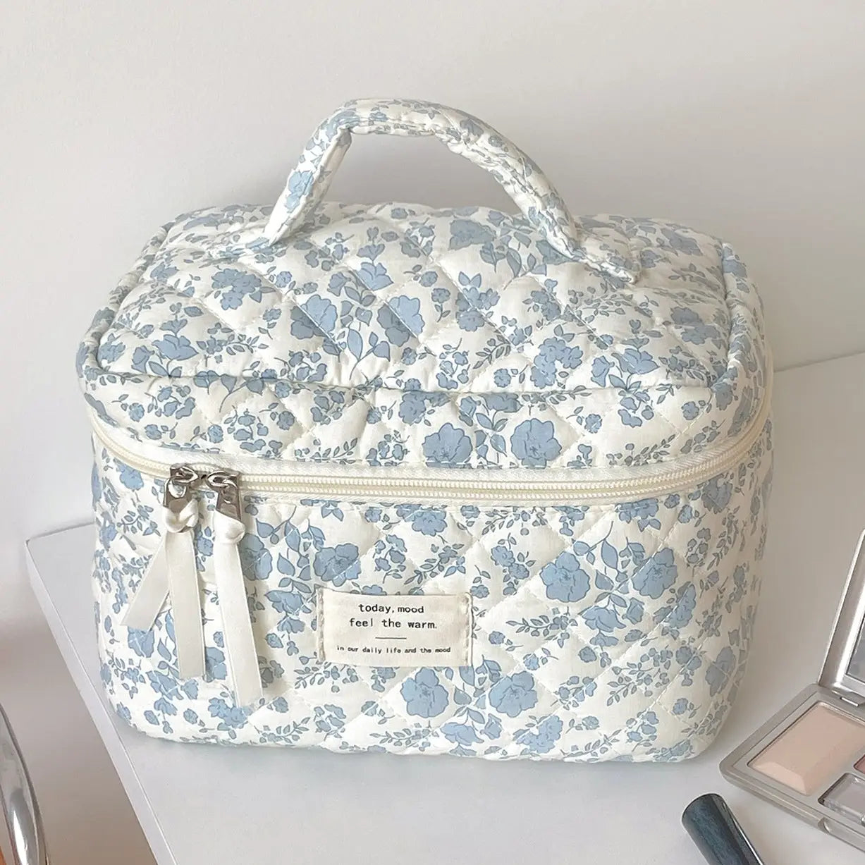 Blue Flower Make Up Bag