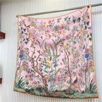 Jungle Birds Twill Silk Travel Scarf