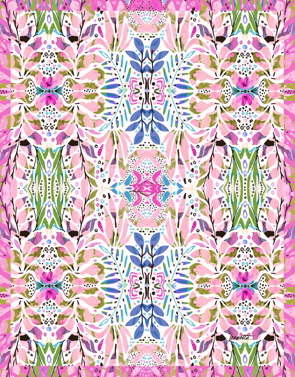 Double Sided Amina Tea Towel