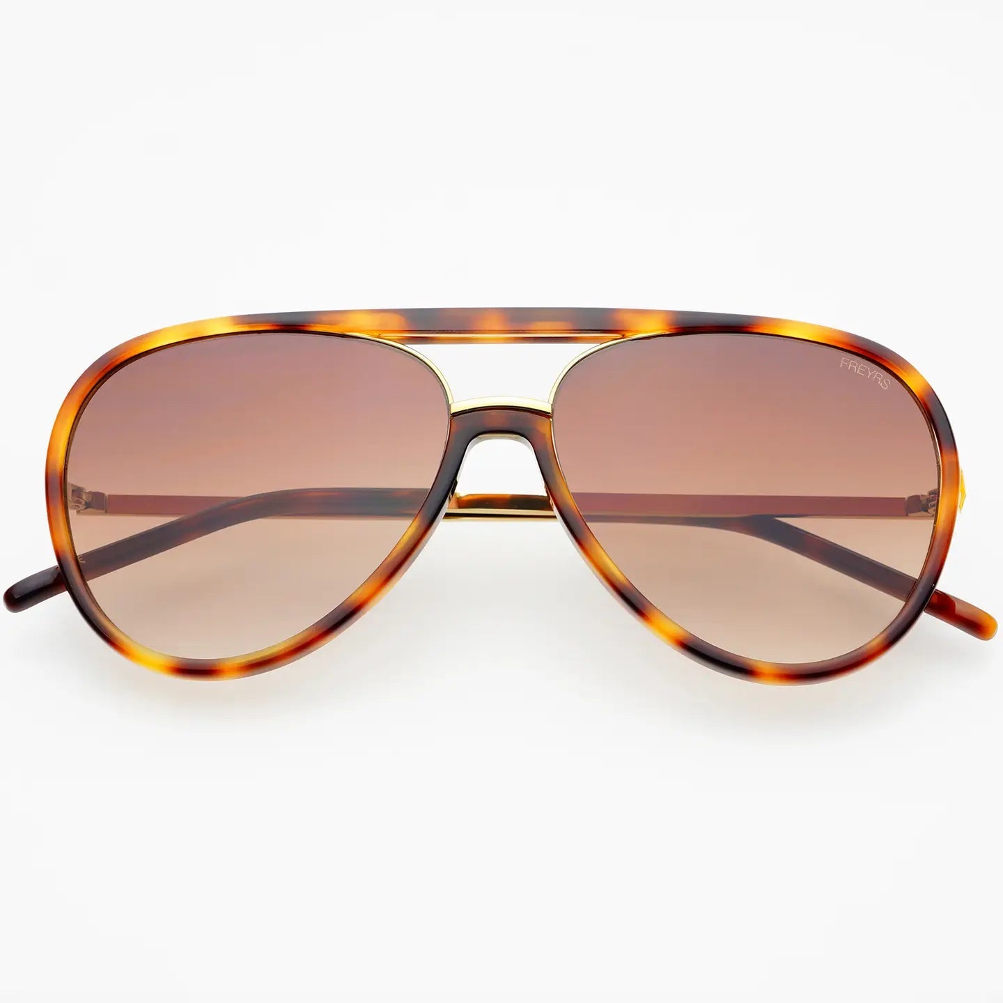 Shay New Aviator Sunglasses - Tortoise/Gradient Brown
