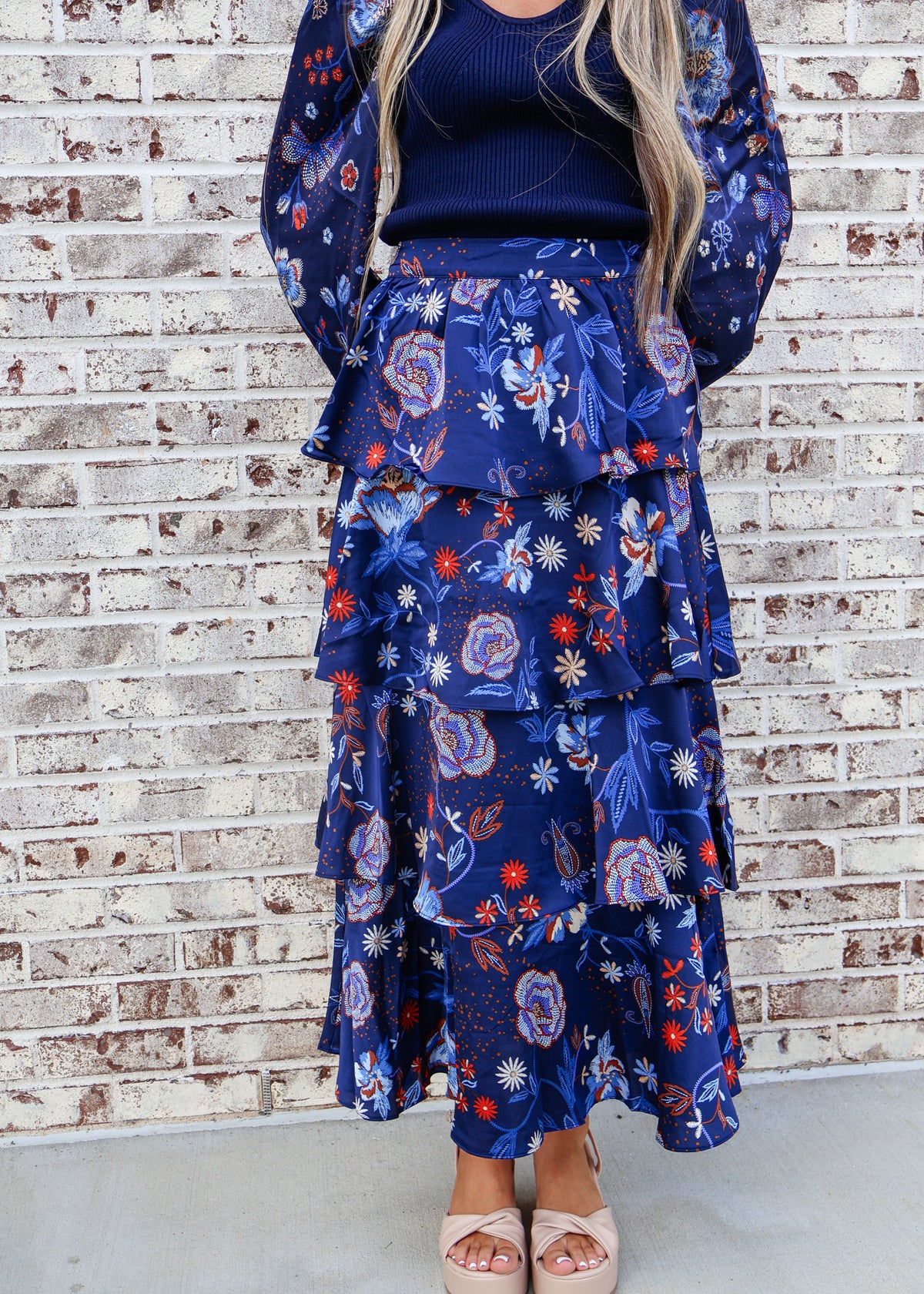Georgie Tiered Floral Maxi Skirt