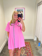 Rosewood Tie Mini Dress