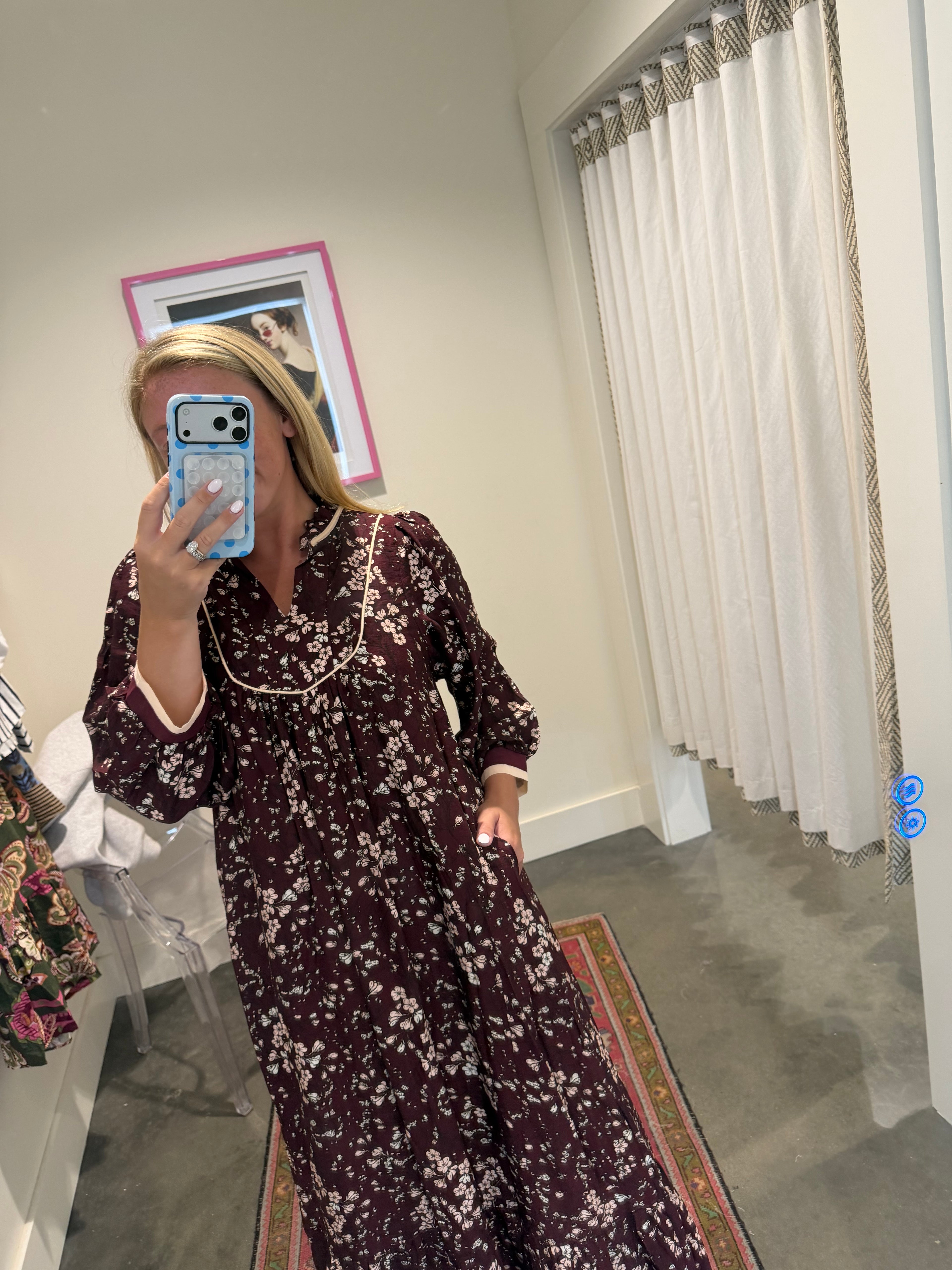 Maribel Floral Ruffle Midi Dress