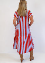 Mila Striped Midi Dress