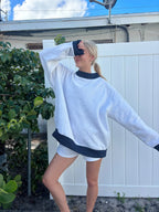 Polka Dot Mockneck Sweatshirt