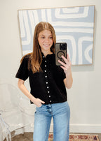 Short Sleeve Button Cardigan