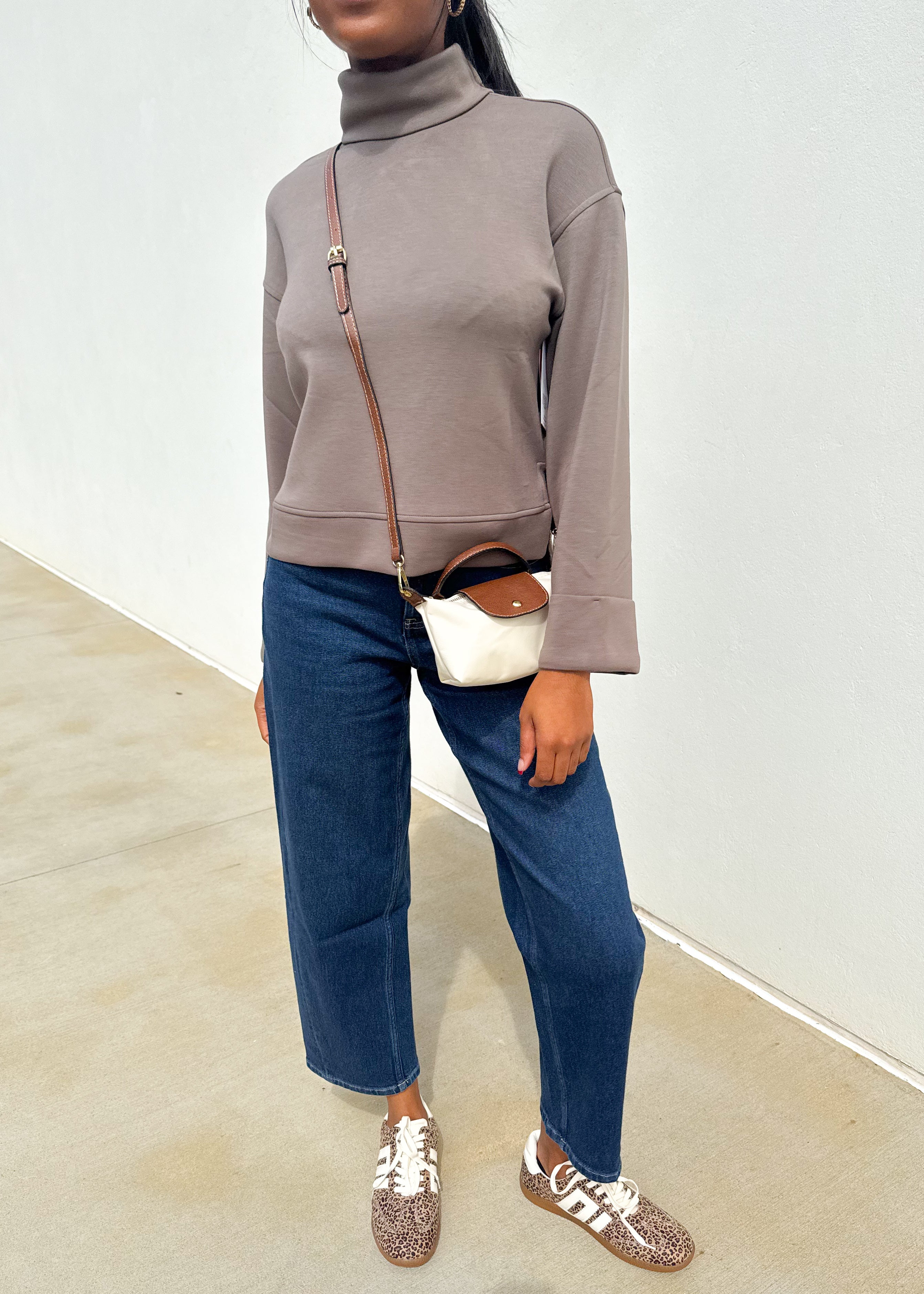 AirEssentials Cropped Turtleneck