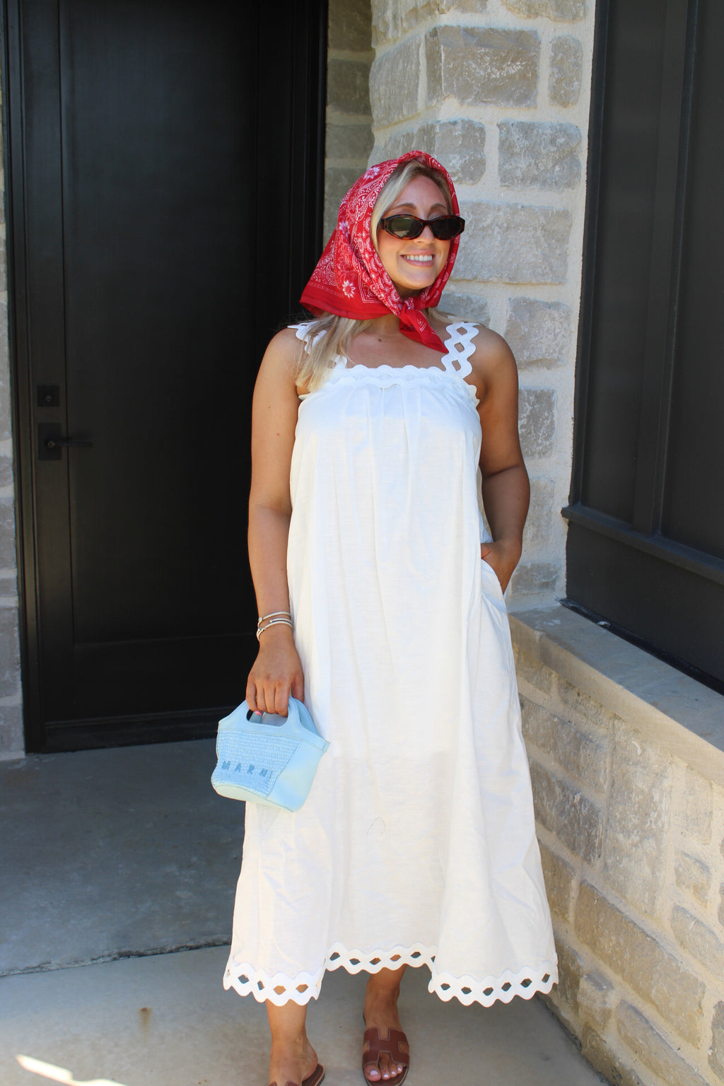 Julia Cutwork Strap Mini Dress