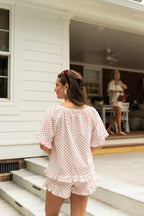 Tallulah Dot Ruffle Top