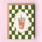 Birthday Brew Iced Coffee Coquette Caffeine Greeting Card