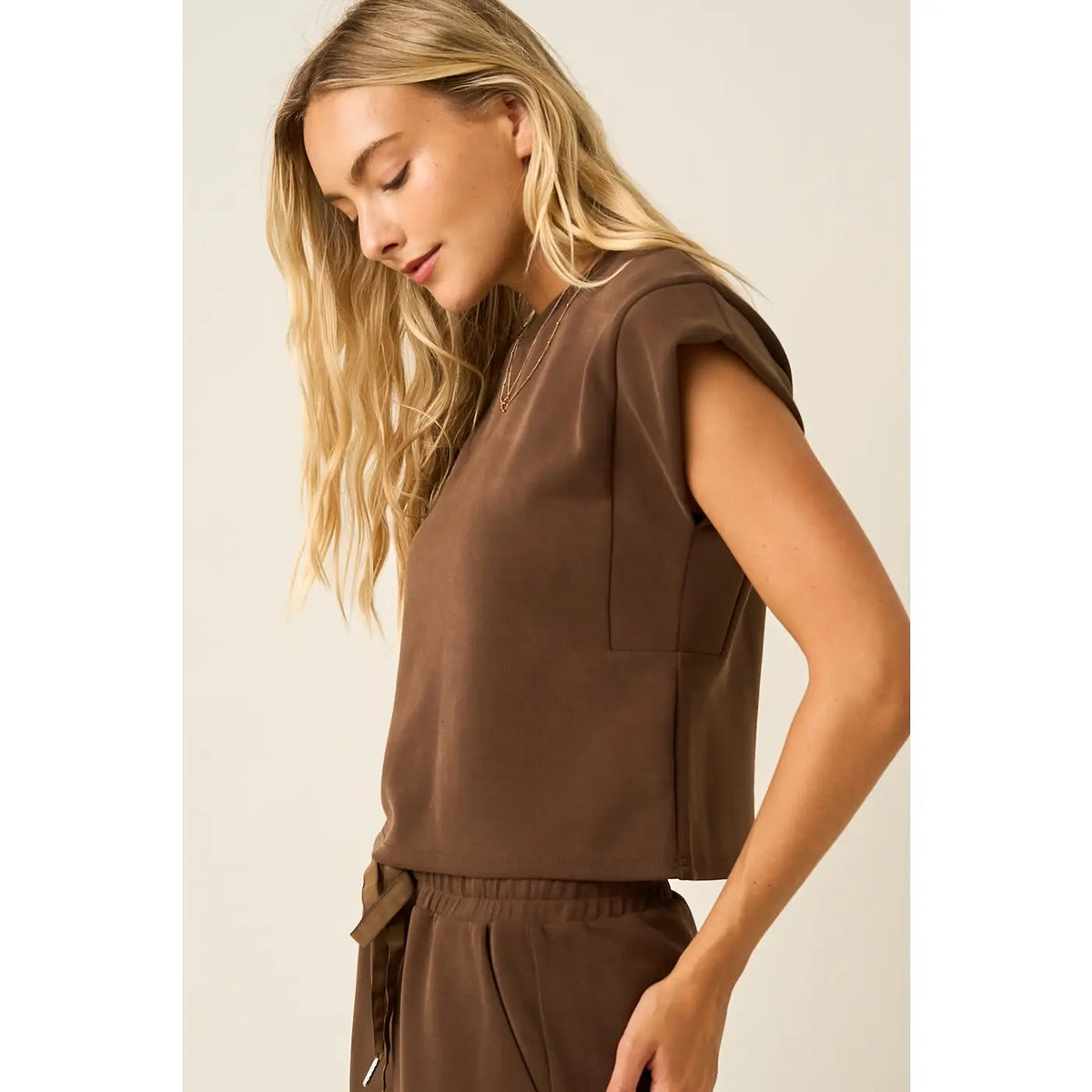 Cloud Knit Cap Sleeve Top