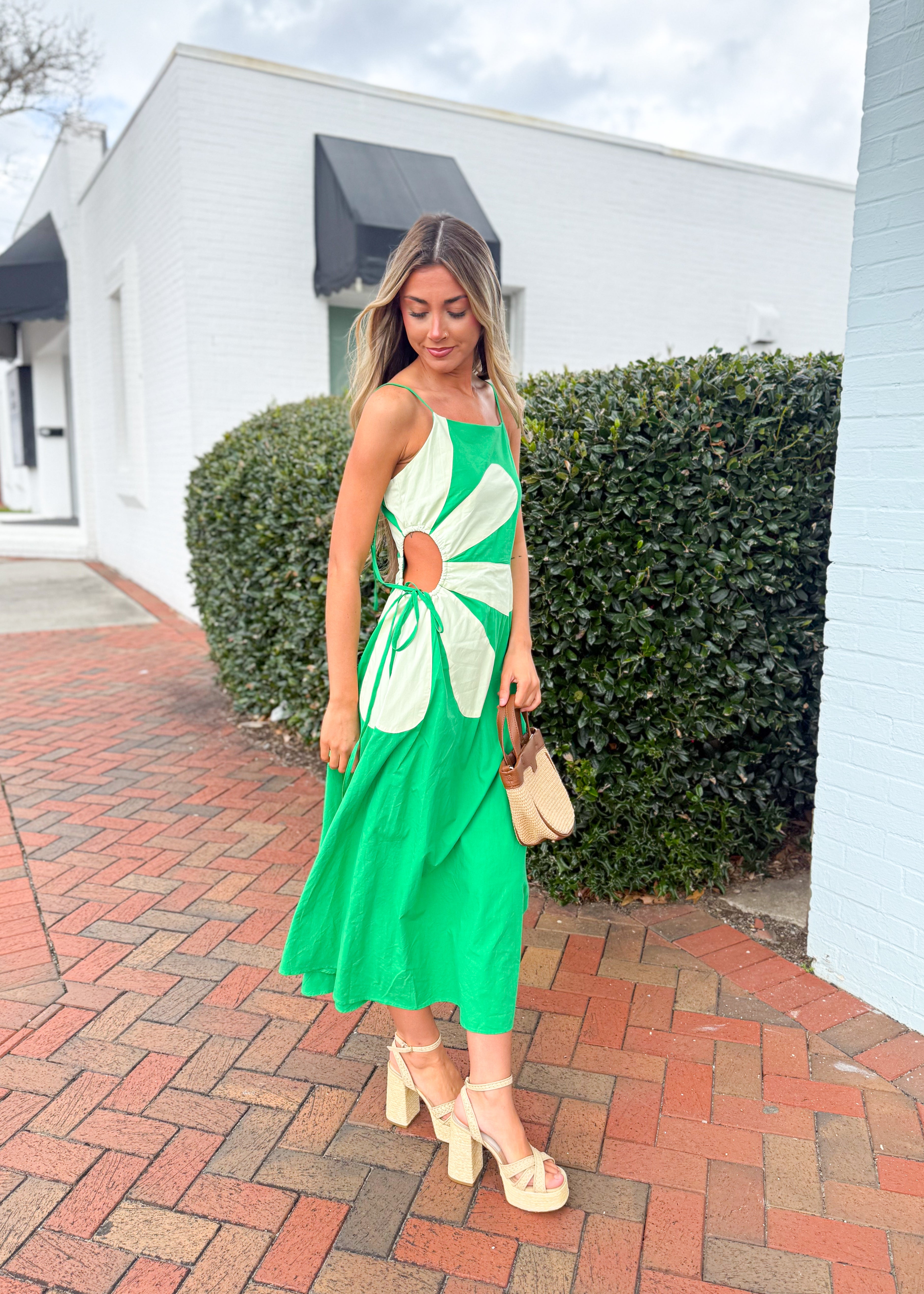 Daisy Cutout Midi Dress