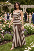 Bella Striped Midi Dress