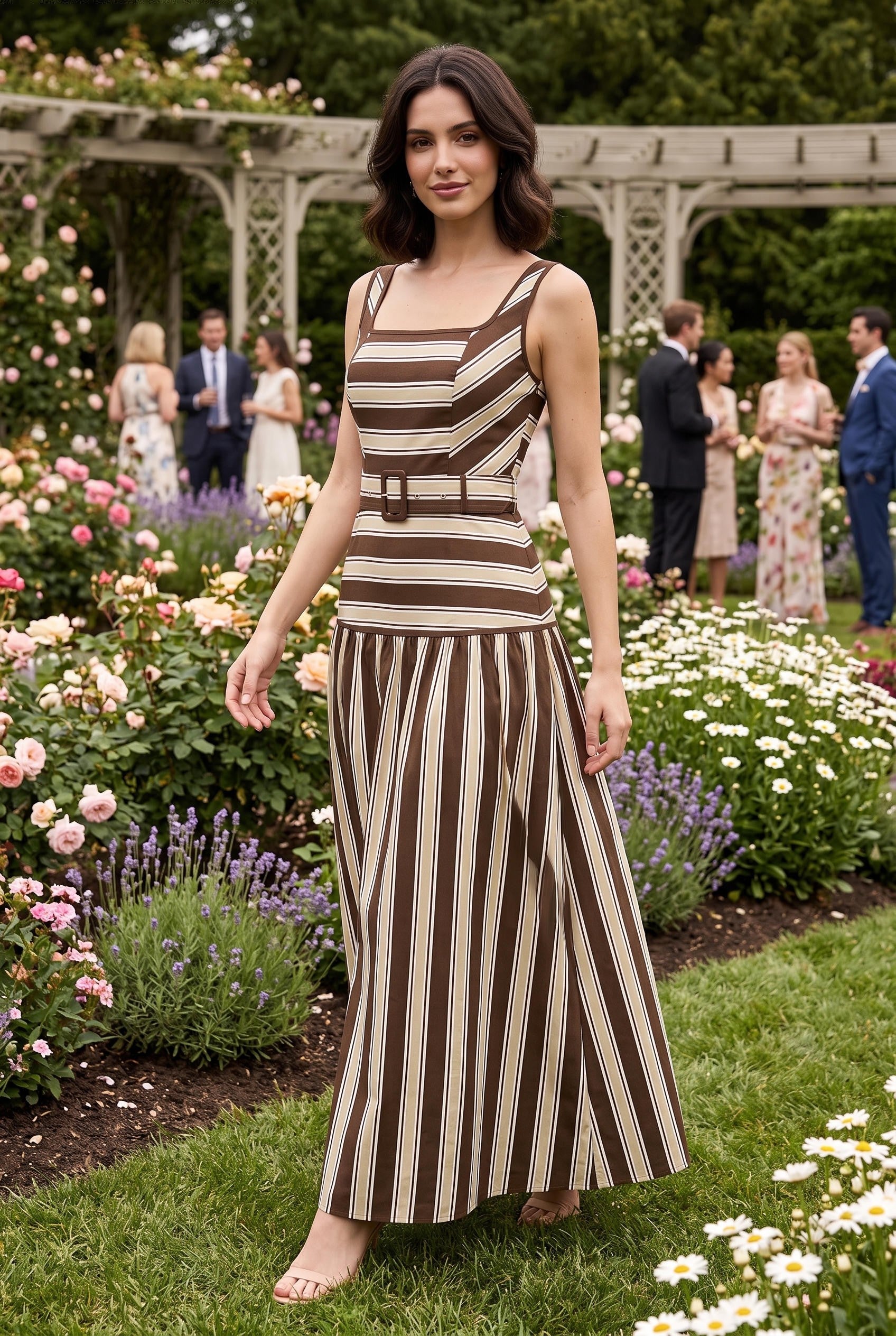 Bella Striped Midi Dress
