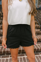 Leila Lace Trim Mini Shorts