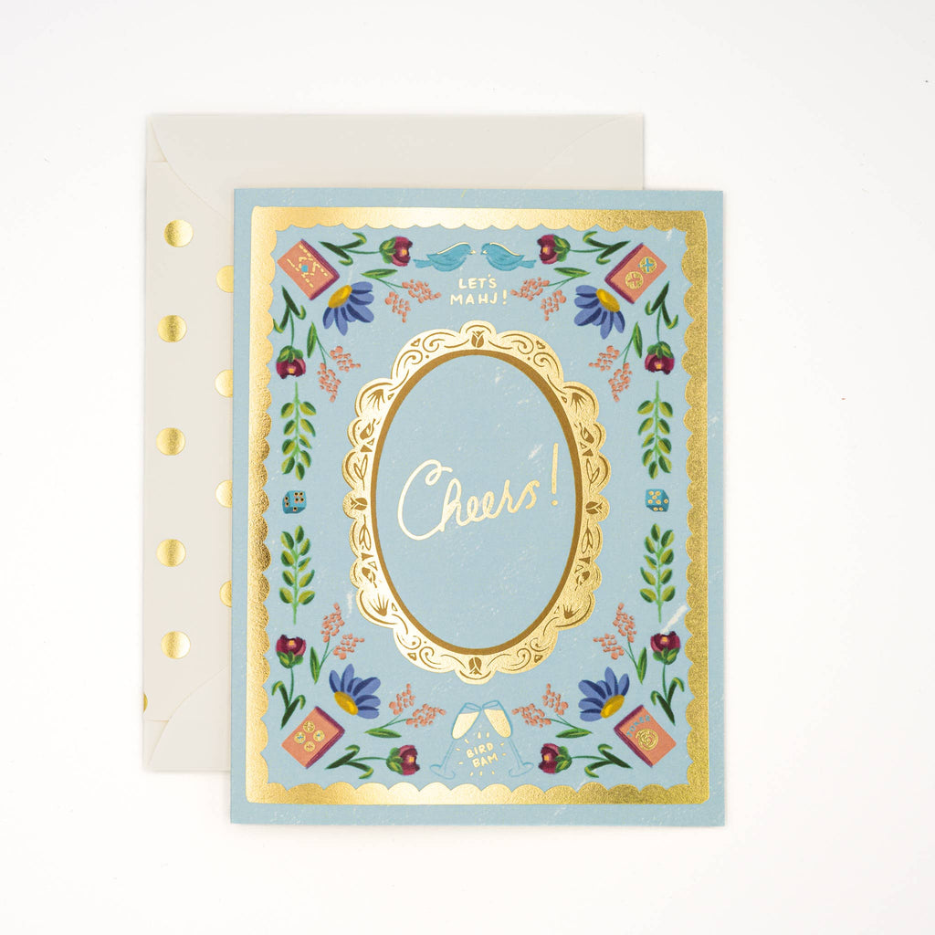 Cheers Bird, Bam! Mahjong Greeting Card