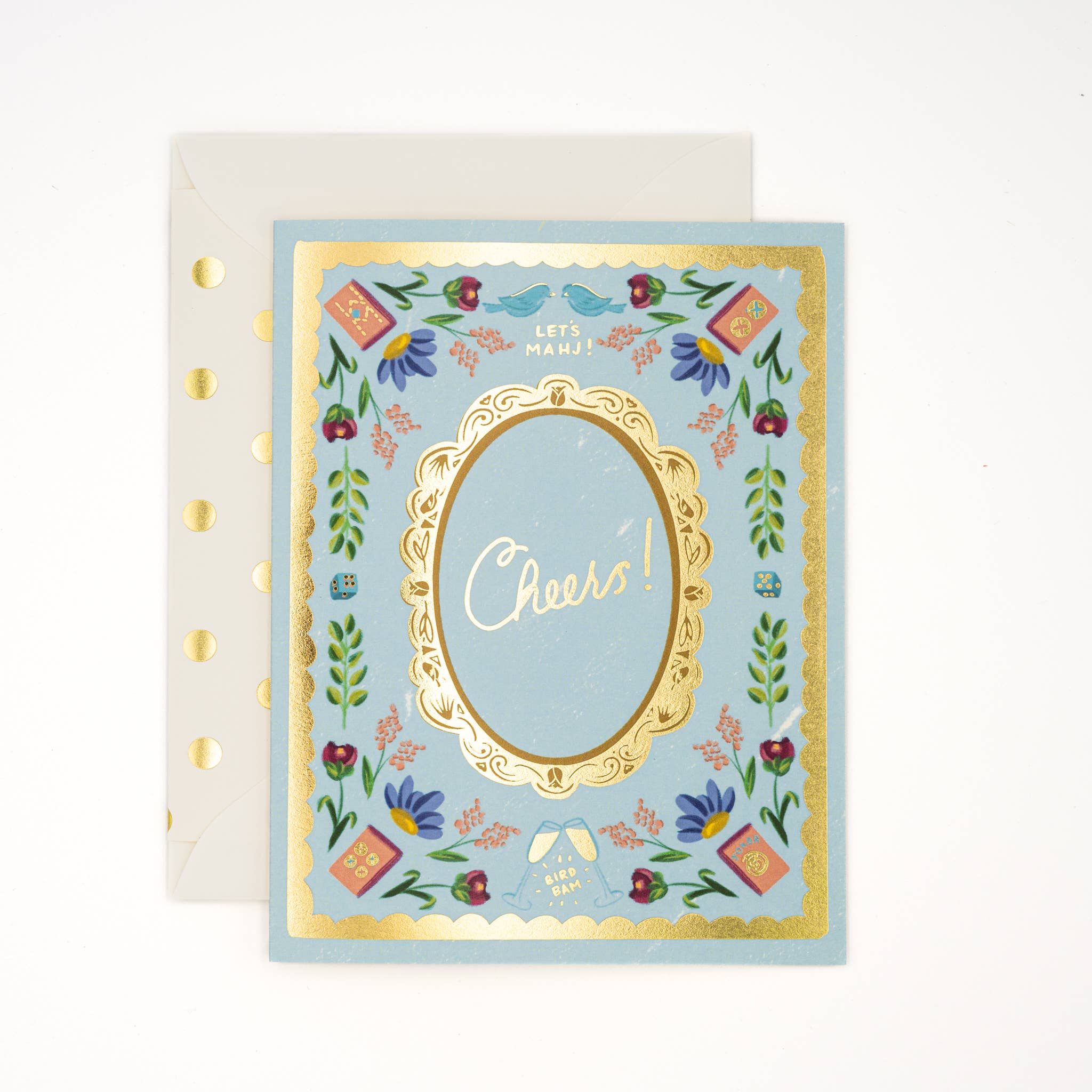 Cheers Bird, Bam! Mahjong Greeting Card