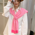 Clara Striped Knotless Shawl