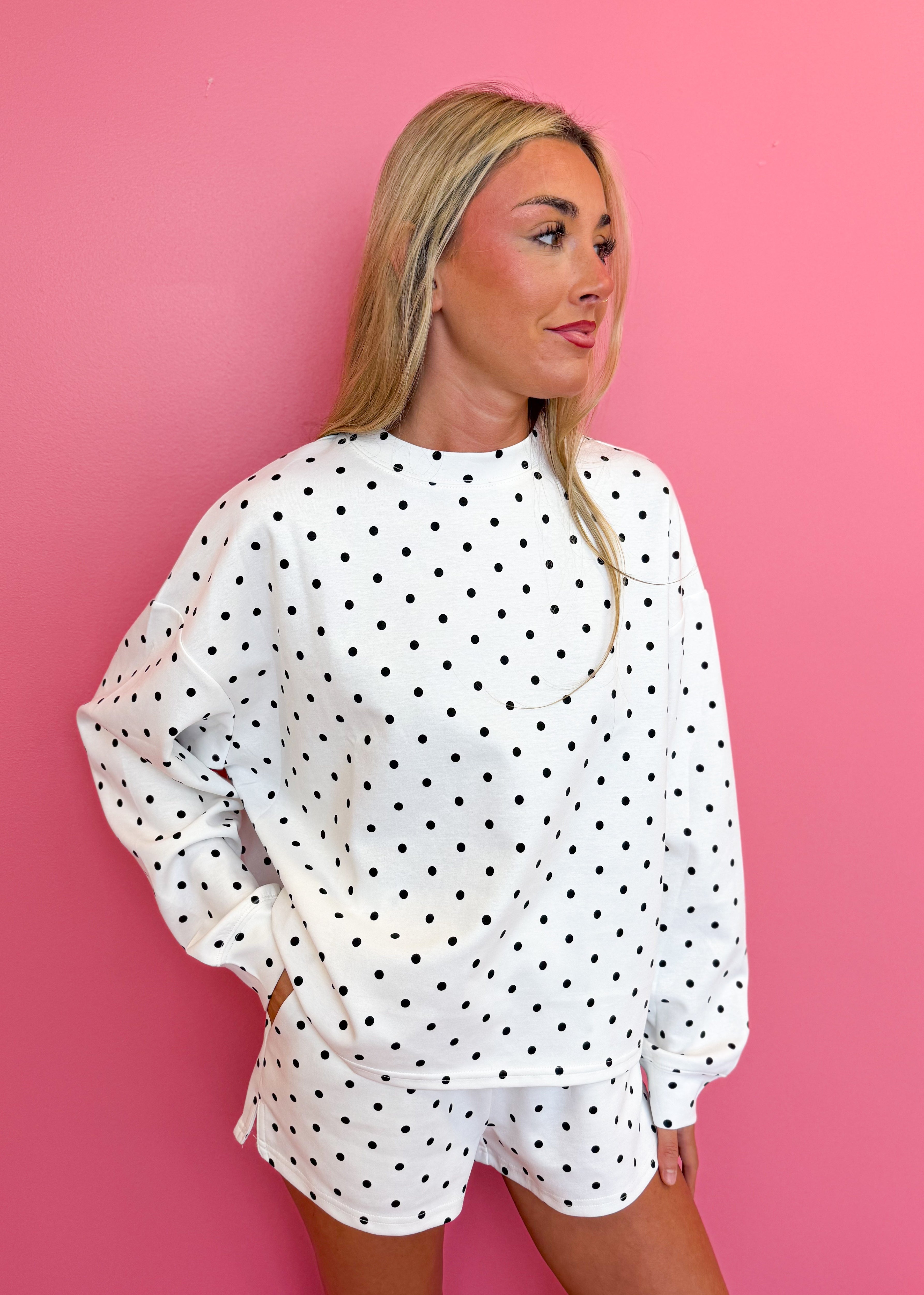 Poppy Polka Dot Lounge Short Set